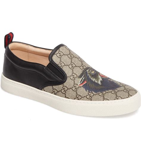 gucci wolf slip on|women's gucci loafers.